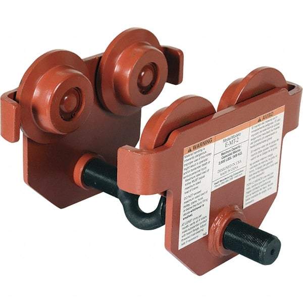 Vestil - 1 Ton Capacity Low Profile Manual Trolley - 2-1/2" to 10-1/8" Flange Width - Americas Industrial Supply