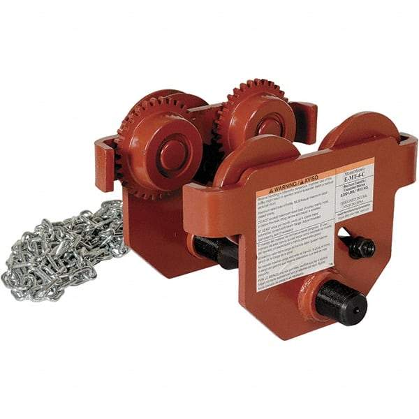 Vestil - 2 Ton Capacity Low Profile Manual Trolley - 3" to 6-1/2" Flange Width - Americas Industrial Supply