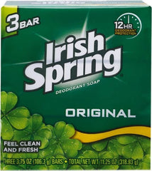 Irish Spring - 3.75 oz Box Bar Soap - Green, Original Scent - Americas Industrial Supply