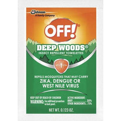 OFF! - 12 Count 25% DEET Towelette - For Chiggers, Fleas, Flies, Mosquitoes, Ticks - Americas Industrial Supply