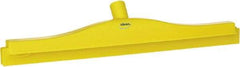 Vikan - 20" Rubber Blade Floor Squeegee - Double Edge, Yellow, Plastic Holder - Americas Industrial Supply