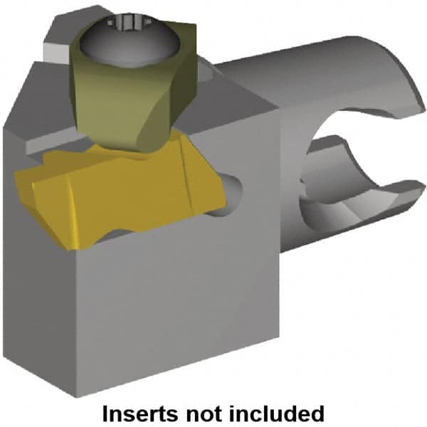 Kennametal - Insert Style NG 3R, 30mm Head Length, Right Hand Cut, External Modular Threading Cutting Unit Head - System Size KM20, 12.5mm Center to Cutting Edge, Series Top Notch - Americas Industrial Supply