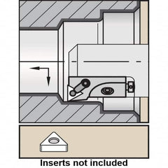 Kennametal - Right Hand, MTFN Toolholder Compatibility, TN.. Insert Compatibility, Indexable Turning Cartridge - Screw or Clamp Holding Method, 55mm OAL x 20mm OAH - Americas Industrial Supply
