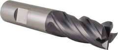 SGS - 3/4", 1-1/2" LOC, 3/4" Shank Diam, 4" OAL, 4 Flute, Solid Carbide Square End Mill - Single End, AlTiN Finish, Spiral Flute, Right Hand Cut, Right Hand Flute, Series Z1 - Americas Industrial Supply