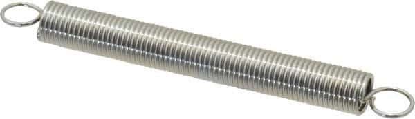 Gardner Spring - 1/4" OD, 3.36 Lb Max Load, 4.63" Max Ext Len, 0.0286" Wire Diam Spring - 1.27 Lb/In Rating - Americas Industrial Supply
