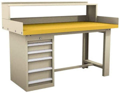 Value Collection - 5 Drawer, Modular Workstation - 2,500 Lb Capacity, Anti-Static Top, Tan, 30" Wide x 32" High x 60" Long - Americas Industrial Supply