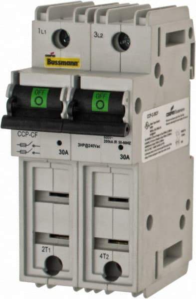 Cooper Bussmann - 125VDC & 600VAC, 2 Pole, Open Fused Cam & Disconnect Switch - 2 Wires - Americas Industrial Supply