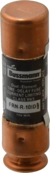 Cooper Bussmann - 125 VDC, 250 VAC, 10 Amp, Time Delay General Purpose Fuse - Fuse Holder Mount, 50.8mm OAL, 20 at DC, 200 (RMS) kA Rating, 14.3mm Diam - Americas Industrial Supply