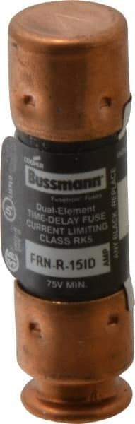 Cooper Bussmann - 125 VDC, 250 VAC, 15 Amp, Time Delay General Purpose Fuse - Fuse Holder Mount, 50.8mm OAL, 20 at DC, 200 (RMS) kA Rating, 14.3mm Diam - Americas Industrial Supply