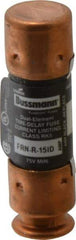 Cooper Bussmann - 125 VDC, 250 VAC, 15 Amp, Time Delay General Purpose Fuse - Fuse Holder Mount, 50.8mm OAL, 20 at DC, 200 (RMS) kA Rating, 14.3mm Diam - Americas Industrial Supply