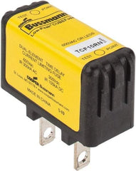 Cooper Bussmann - 300 VDC & 600 VAC, 15 Amp, Time Delay General Purpose Fuse - Plug-in Mount, 47.75mm OAL, 100 at DC, 200 (CSA RMS), 300 (UL RMS) kA Rating - Americas Industrial Supply