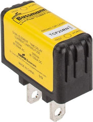 Cooper Bussmann - 300 VDC & 600 VAC, 25 Amp, Time Delay General Purpose Fuse - Plug-in Mount, 47.75mm OAL, 100 at DC, 200 (CSA RMS), 300 (UL RMS) kA Rating - Americas Industrial Supply