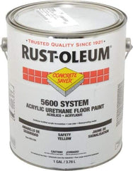 Rust-Oleum - 1 Gal Can Satin Safety Yellow Floor Coating - <100 g/L VOC Content - Americas Industrial Supply