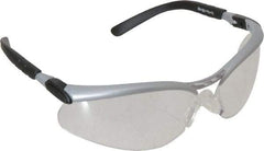 3M - Clear Lenses, Framed Safety Glasses - Anti-Fog, Scratch Resistant, Black/Silver Polycarbonate Frame, Adjustable Temples, Size Universal, Wrap Around - Americas Industrial Supply