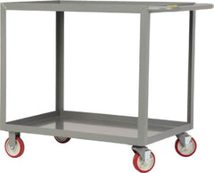 Little Giant - 1,200 Lb Capacity, 18" Wide x 24" Long x 35" High Service Cart - 2 Shelf, Steel, 2 Rigid/2 Swivel Casters - Americas Industrial Supply
