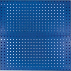 Kennedy - 18" Wide x 36" High Industrial Steel Tool Peg Board System - 2 Panels, Steel, Blue - Americas Industrial Supply