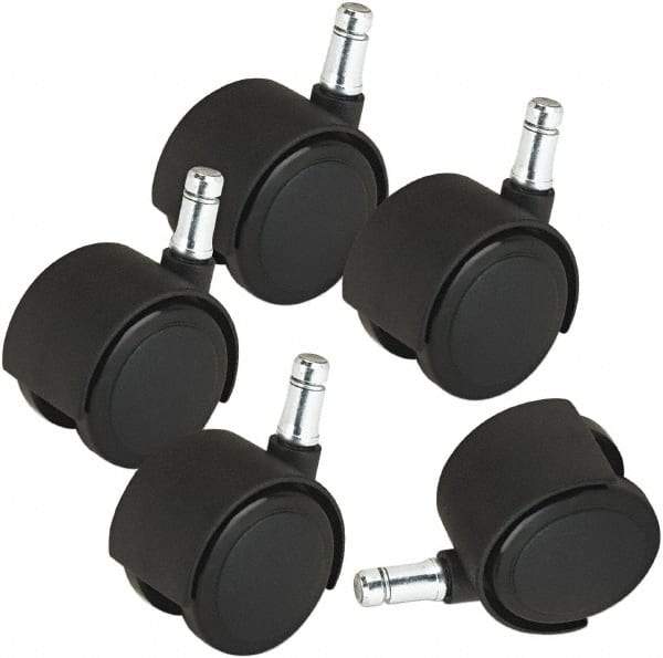 Master Caster - Matte Black Carpet Casters - For Wood & Tubular Metal Chairs & Office Furniture - Americas Industrial Supply