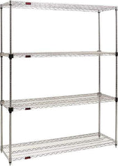 Eagle MHC - 4 Shelf Eagle MHC Wire Shelving - Starter Unit - 72" Wide x 18" Deep x 74" High, - Americas Industrial Supply