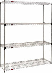 Eagle MHC - 4 Shelf Eagle MHC Wire Shelving - Starter Unit - 72" Wide x 24" Deep x 74" High, - Americas Industrial Supply