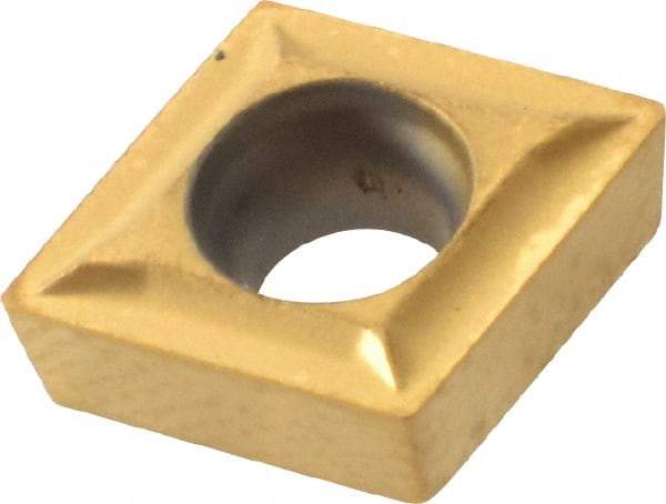 Hertel - CCMT21.50.5 LF Grade HC210 Carbide Turning Insert - TiN Finish, 80° Diamond, 1/4" Inscr Circle, 3/32" Thick, 0.0079" Corner Radius - Americas Industrial Supply