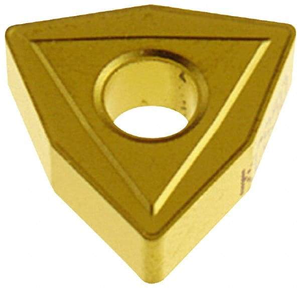 Hertel - WNMG431 F Grade HC335 Carbide Turning Insert - TiC/TiCN/TiN Finish, 80° Trigon, 1/2" Inscr Circle, 3/16" Thick, 1/64" Corner Radius - Americas Industrial Supply