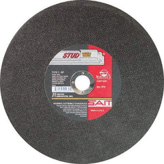 Sait - 16" Aluminum Oxide Cutoff Wheel - 3/32" Thick, 1" Arbor, 3,700 Max RPM, Use with Chop Saws - Americas Industrial Supply