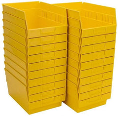 Quantum Storage - 50 Lb. Load Capacity, 11-5/8" Deep, Yellow Polypropylene Hopper Shelf Bin - 6" High x 8-3/8" Wide x 11-5/8" Long - Americas Industrial Supply