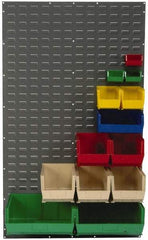 Quantum Storage - 36" Wide x 61" High, Gray Louvered Bin Panel - Use with Quantum Storage Systems - ALL QUS Bins - Americas Industrial Supply