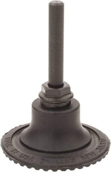 Made in USA - 2" Diam Quick-Change Type R Disc Backing Pad - 1/4" Shank Diam, Medium Density, 30,000 RPM - Americas Industrial Supply