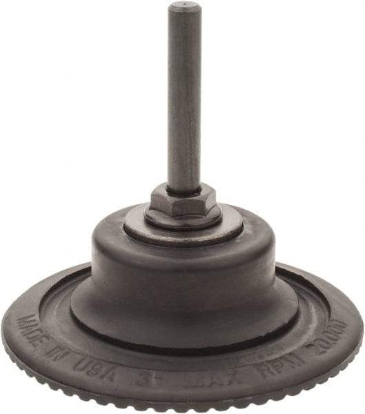 Made in USA - 3" Diam Quick-Change Type R Disc Backing Pad - 1/4" Shank Diam, Medium Density, 20,000 RPM - Americas Industrial Supply