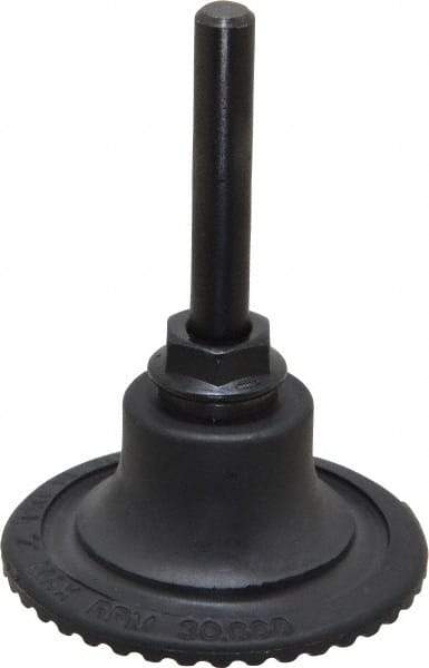 Made in USA - 2" Diam Quick-Change Type S Disc Backing Pad - 1/4" Shank Diam, Medium Density, 30,000 RPM - Americas Industrial Supply
