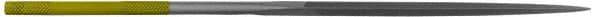 PFERD - 7" Needle Precision Swiss Pattern Three Square File - Double Cut, Round Handle - Americas Industrial Supply