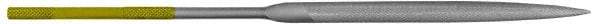 PFERD - 7" Needle Precision Swiss Pattern Half Round File - Double Cut, Round Handle - Americas Industrial Supply