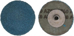 Tru-Maxx - 2" Disc Diam, 60 Grit, Zirconia Alumina Quick Change Disc - Type S Attaching System, Coated, Blue, Medium Grade - Americas Industrial Supply