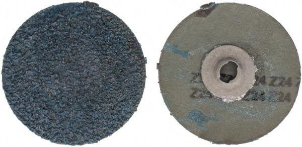 Tru-Maxx - 3" Disc Diam, 24 Grit, Zirconia Alumina Quick Change Disc - Type S Attaching System, Coated, Blue, Very Coarse Grade - Americas Industrial Supply