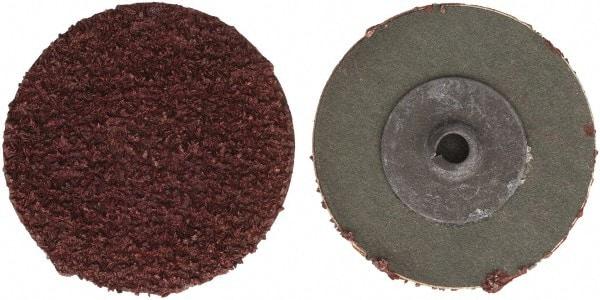 Tru-Maxx - 2" Disc Diam, 24 Grit, Aluminum Oxide Quick Change Disc - Type S Attaching System, Coated, Maroon, Very Coarse Grade - Americas Industrial Supply