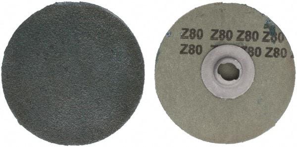 Tru-Maxx - 3" Disc Diam, 80 Grit, Zirconia Alumina Quick Change Disc - Type S Attaching System, Coated, Blue, Medium Fine Grade - Americas Industrial Supply