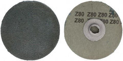 Tru-Maxx - 3" Disc Diam, 80 Grit, Zirconia Alumina Quick Change Disc - Type S Attaching System, Coated, Blue, Medium Fine Grade - Americas Industrial Supply