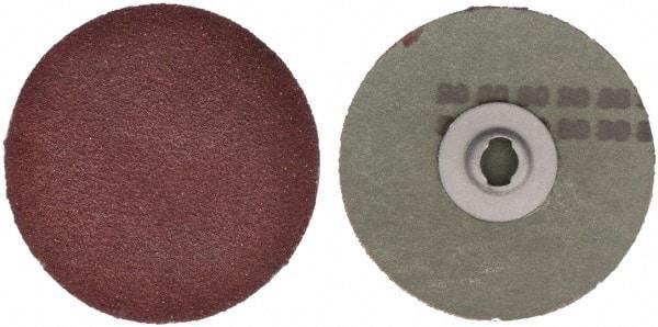 Tru-Maxx - 3" Disc Diam, 80 Grit, Aluminum Oxide Quick Change Disc - Type S Attaching System, Coated, Maroon, Medium Fine Grade - Americas Industrial Supply