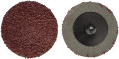Tru-Maxx - 2" Disc Diam, 24 Grit, Aluminum Oxide Quick Change Disc - Type R Attaching System, Coated, Maroon, Very Coarse Grade - Americas Industrial Supply