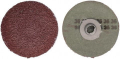 Tru-Maxx - 3" Disc Diam, 36 Grit, Aluminum Oxide Quick Change Disc - Type S Attaching System, Coated, Maroon, Coarse Grade - Americas Industrial Supply