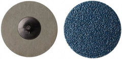 Tru-Maxx - 3" Disc Diam, 50 Grit, Zirconia Alumina Quick Change Disc - Type R Attaching System, Coated, Blue, Coarse Grade - Americas Industrial Supply
