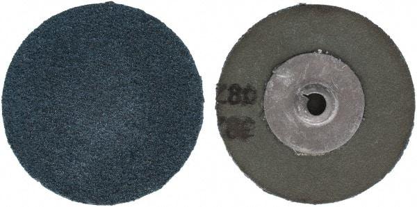 Tru-Maxx - 2" Disc Diam, 80 Grit, Zirconia Alumina Quick Change Disc - Type S Attaching System, Coated, Blue, Medium Fine Grade - Americas Industrial Supply