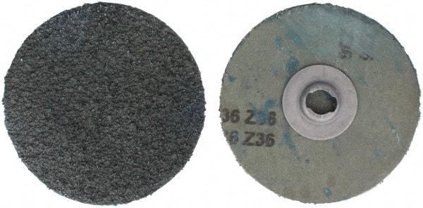 Tru-Maxx - 3" Disc Diam, 36 Grit, Zirconia Alumina Quick Change Disc - Type S Attaching System, Coated, Blue, Coarse Grade - Americas Industrial Supply