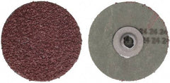 Tru-Maxx - 3" Disc Diam, 24 Grit, Aluminum Oxide Quick Change Disc - Type S Attaching System, Coated, Maroon, Very Coarse Grade - Americas Industrial Supply