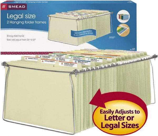 SMEAD - 9-1/2 x 14-1/2", Legal, Plain Steel, Hanging File Drawer Frames - Americas Industrial Supply