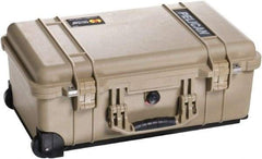 Pelican Products, Inc. - 13-13/16" Wide x 9" High, Clamshell Hard Case - Tan, Plastic - Americas Industrial Supply