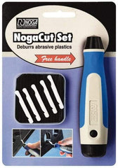 Noga - 11 Piece Ceramic Blade Hand Deburring Tool Set - CR6000, CR6100 Blades, For Parting Line Flash, Straight Edge, Surface Scraping - Americas Industrial Supply