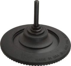 Made in USA - 4" Diam Quick-Change Type S Disc Backing Pad - 1/4" Shank Diam, Medium Density, 15,000 RPM - Americas Industrial Supply