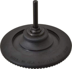 Made in USA - 4" Diam Quick-Change Type R Disc Backing Pad - 1/4" Shank Diam, Medium Density, 15,000 RPM - Americas Industrial Supply